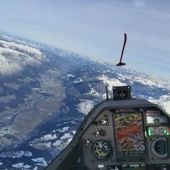 Flugwegposition um 12:45:32: Aufgenommen in der Nähe von Gemeinde Tulfes, Österreich in 4275 Meter